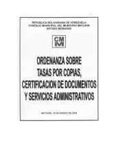 26 - Ordenanza Sobre Tasas por Copias, Certificación de Documentos y Servicios Administrativos.pdf