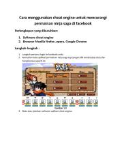 cara menggunakan cheat engine untuk mencurangi permainan ninja saga di facebook.docx