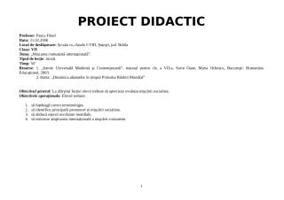 proiect VII - Miscarea comunista internationala.doc
