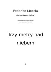 Federico Moccia - Trzy metry nad niebem.docx