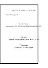 Syaikh Abd.Qodir bin Abd.Aziz - Bantahan Atas Syubhat-syubhat.doc